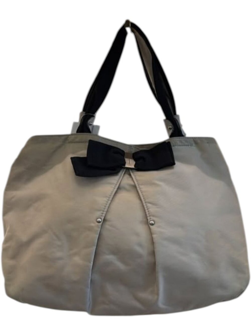 506161CR C1 Salvatore Ferragamo Tote Bag Beige Polyester